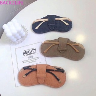 Túi đựng kính râm BACK2LIFE, Hộp đựng kính da nhẹ mềm, Hộp đựng kính mắt tiện lợi Chống áp lực cầm tay Kính mắt nữ