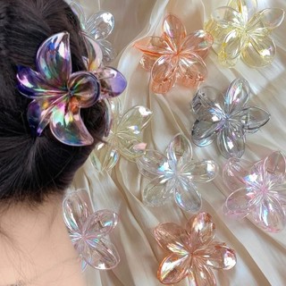 Hàn Quốc Acrylic Tóc Móng Vuốt Kẹp Trứng Hoa Phong Cách Kẹp Tóc Đầu Lưng Tóc Kẹp Barrettes Nữ Đuôi Ngựa Hairgrip Mũ Phụ Kiện Tóc