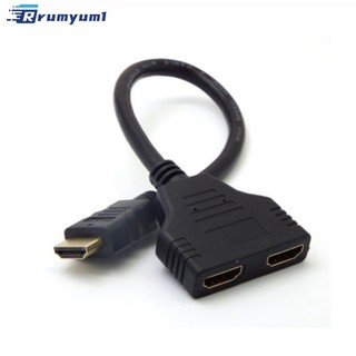 Còn hàng! Bộ chia 2 cổng hdmi tương thích 1 trong 2 ra Nam sang Femal Bộ chuyển đổi cáp Video hdmi Bộ chuyển đổi công tắc tương thích