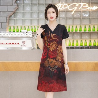 Váy lụa dâu tằm nữ mùa hè Váy dài phiên bản Hàn Quốc Váy phong cách phương Tây Váy lụa cao cấp