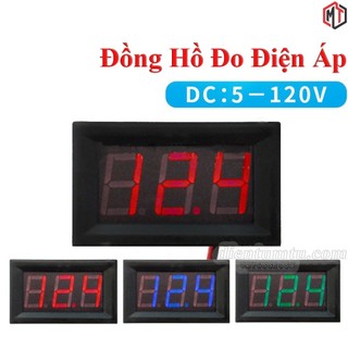 Đồng hồ led đo điện áp - đo volt - vôn kế điện tử - dc 5-120v