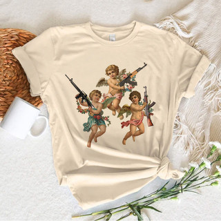 Góc Ngộ nghĩnh hàng đầu nữ truyện tranh harajuku Tee cô gái truyện tranh Nhật Bản quần áo manga