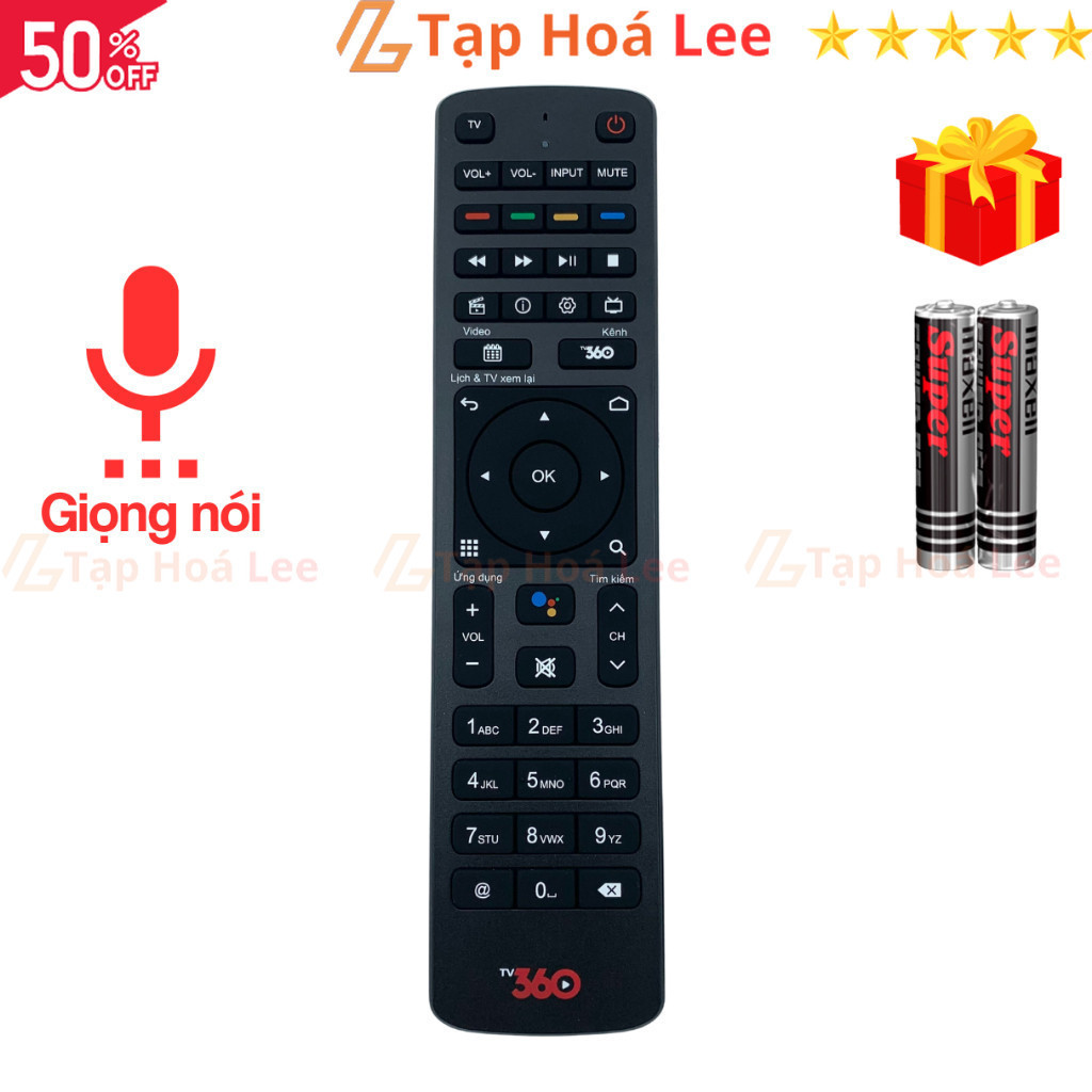 Remote điều khiển đầu thu Viettel TV360, Điều Khiển Viettel TV360 Có Giọng Nó - Tạp Hóa Lee