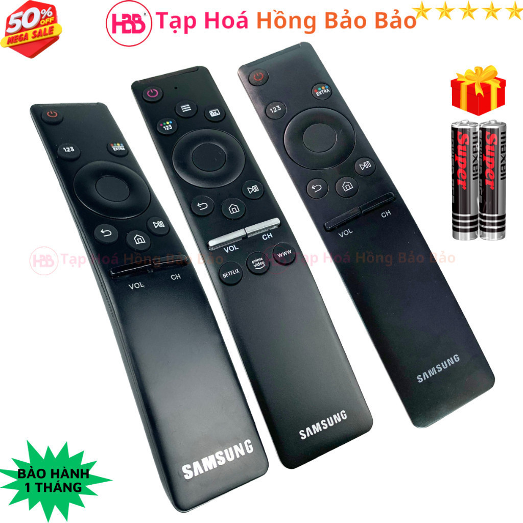 Remote điều khiển tivi Samsung 4K Mã 01, điều khiển TV samsung -  Bảo hành 1 tháng - Tạp Hoá HBB
