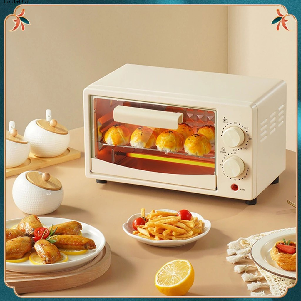 Toxicla48 Bán buôn mặt bàn lò mini 12L 700W với họa tiết dễ thương đa chức năng cho nhà bếp gia đình Natri075 còn hàng