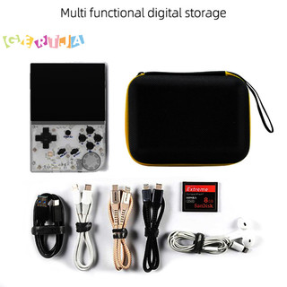 {Gertja} Túi màu đen cho RG35XX cho máy chơi Game cầm tay cổ điển RG353V Vỏ màu đen của bảng điều khiển trò chơi điện tử Túi Mini di động mới
