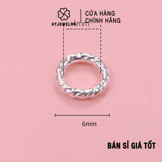 Bạc s925: charm chặn bạc nhỏ 5-6mm htjewelry ph179