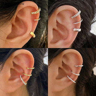 Ru 3 Tinh Tế Thời Trang Zircon Dễ Thương Kẹp Tai Pha Lê Nhẫn Bông Tai Giả Sụn Tai Kẹp Cho Nữ Trang Sức n