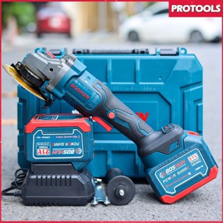 Máy mài, máy cắt dùng pin Boshun BS-AG100BL pin 15 cell, Chân pin phổ thông, Chuyên mài góc, cắt sắt, cắt gỗ, gạch