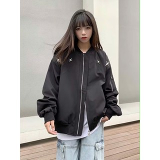 Áo Khoác, Áo Bomber Ngôi Sao Vòng Cổ No.1 Studio Dày Dặn Mềm Mịn Thời Trang Unisex