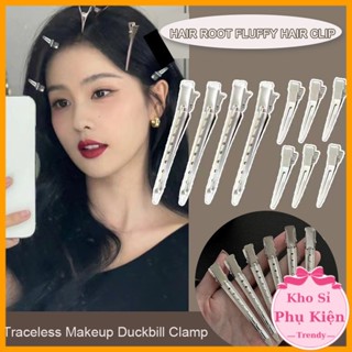  Set 6 kẹp tóc mỏ vịt bằng kim loại kẹp làm tóc mái nhiều màu phụ kiện kẹp tóc nữ kẹp tóc mái E1826 