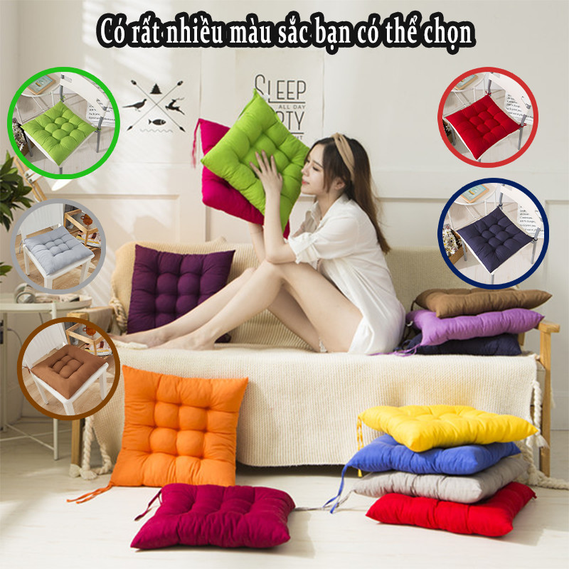 Đệm Ngồi Bệt Tròn，Thảm ngồi bệt lót ghế văn phòng，Đệm ghế ăn dày  rắn 40x40cm