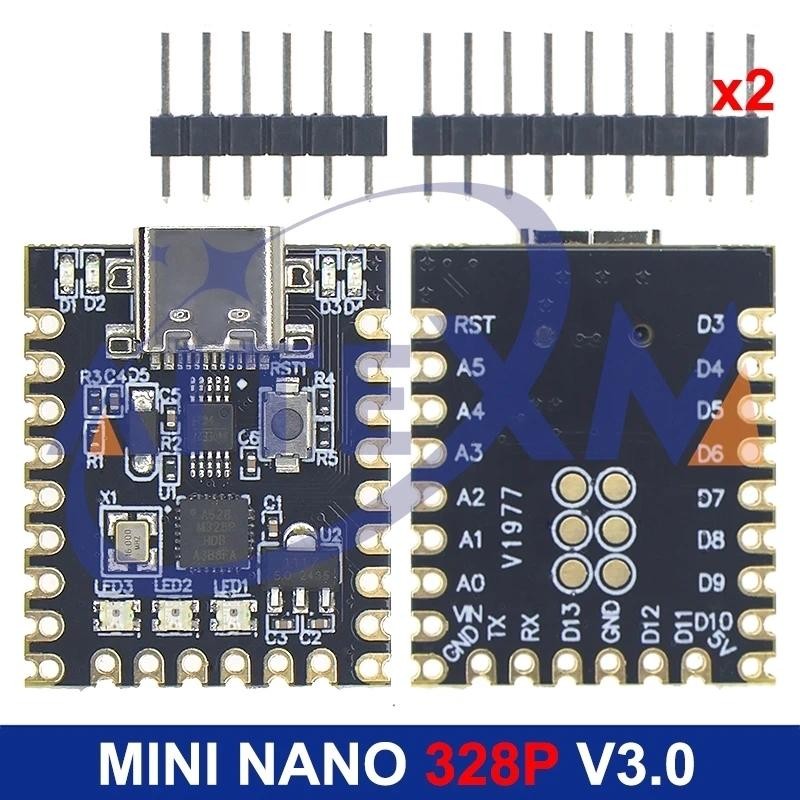 Nano V3.0 / Nano SuperMini Type-C Ban Phát Triển Mini Atmega328p Ch340 Cổng Nối Tiếp Cho Arduino