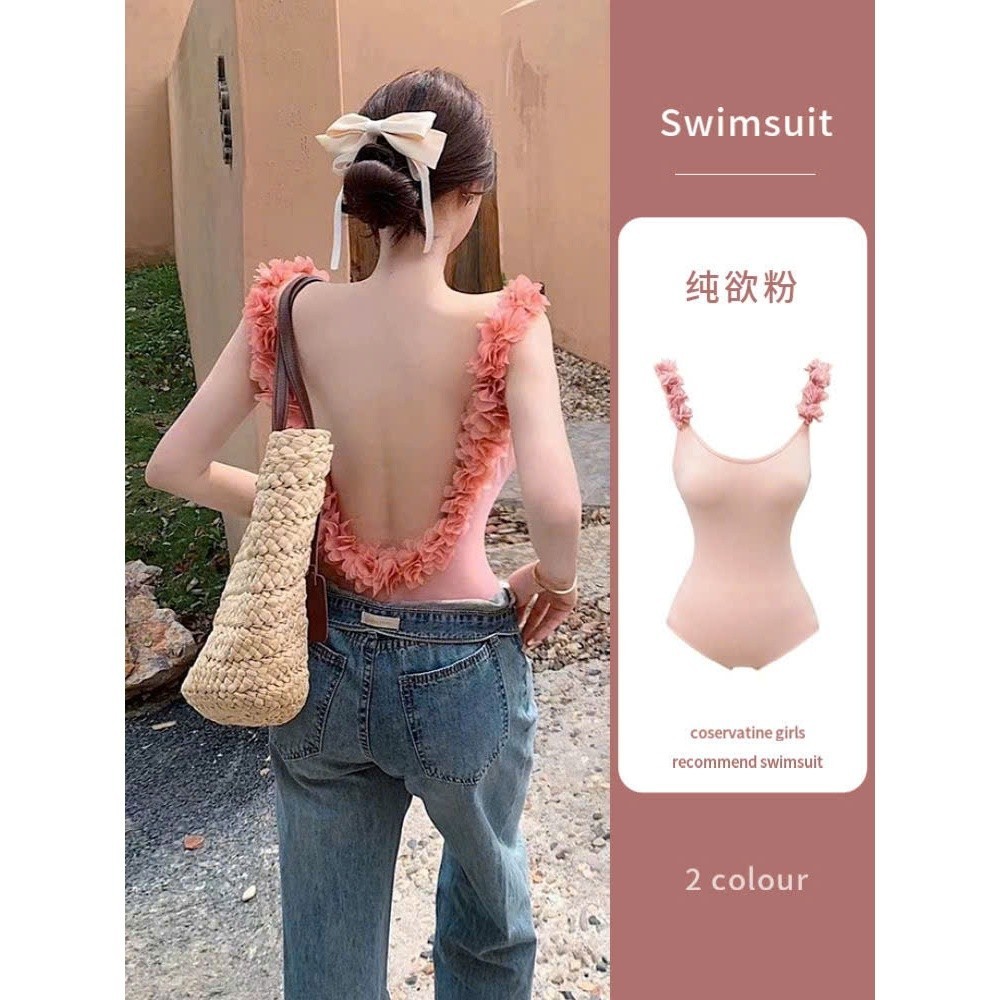 Set bộ đồ bơi bikini nữ liền thân thiết kế hở lưng sexy gợi cảm quyến rũ siêu tôn dáng HMH BKN55 | BigBuy360 - bigbuy360.vn