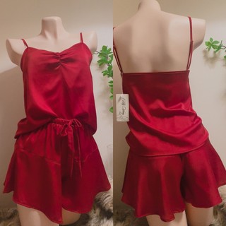 sx849 - Bộ ngủ lụa satin Phối ren KELLY WANG