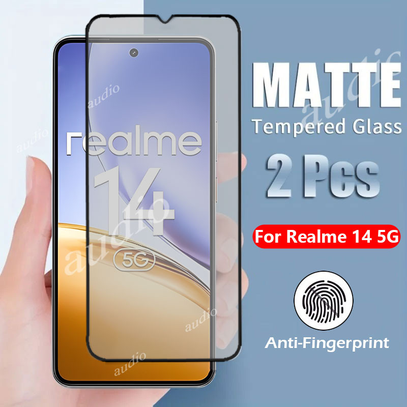 Realme 14 14t 5G Full Cover Kính cường lực mờ cho realme 14 14t Realme14 realme14t 5G AntiFingerprin