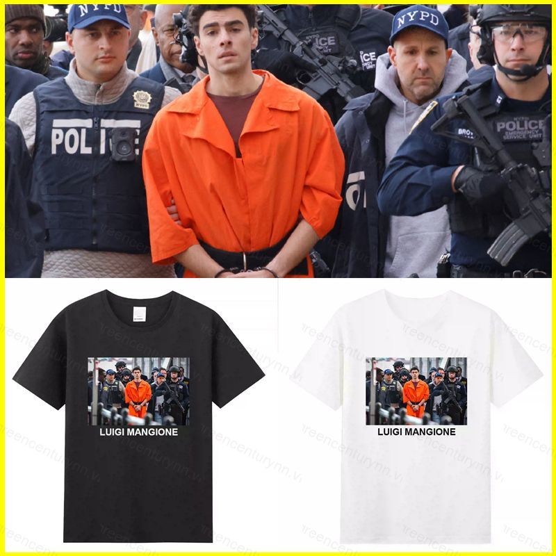 Gn Free Saint Luigi Mangione Orange Superman photo CEO sát thủ Áo thun ngắn tay Top NG