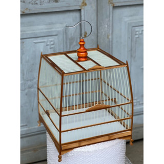  Lồng chim chào mào chất liệu trúc nan cáp quang chào mào tự ráp form thái đấu vuông đấu LĐCQ 