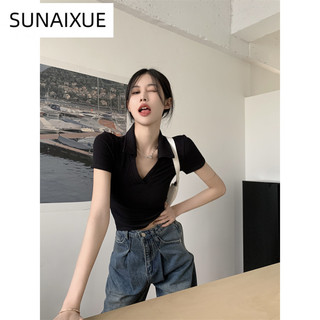 SUNAIXUE áo phông áo thun nữ croptop baby tee Thể thao Hàn Phong Comfortable Đơn giản WCS2440LRF 15Z240412