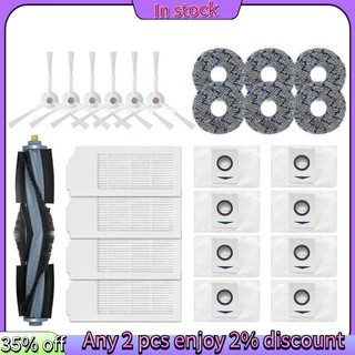Còn hàng-Dành cho Ecovacs X1 T10 Turbo Omni Bàn chải chính Hepa Lọc Cây lau nhà Vải Thùng rác Hộp đựng bụi Một phần Phụ kiện thay thế