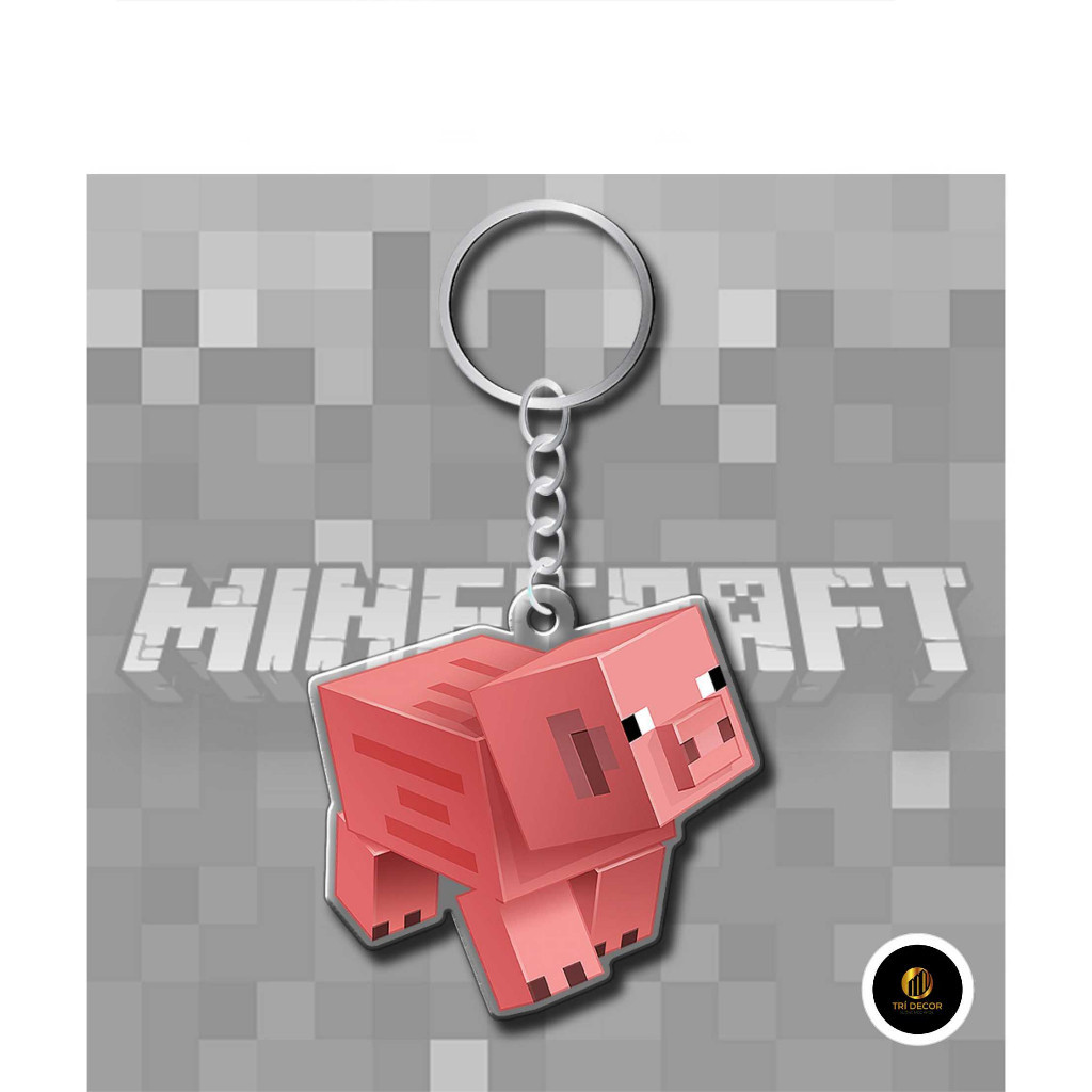 Móc khóa game  Steve Dụng Cu Game Sinh Tồn FPS phụ kiện pixel cute dễ thương
