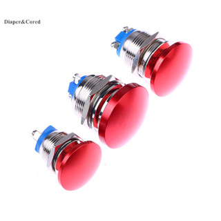 Diaper & CORED 1PC Chống Thấm Nước IP65 SPST (ON) -Off 1NO 3A 250V Có Đầu Cuối Vít 16 / 19 / 22MM Công Tắc Nút Nhấn Đầu Nấm Kim Loại Tạm Thời YTH