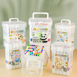Bộ Bút màu 80/100/120 Bút Acrylic Marker 9131 Chống Nước, Vẽ Trên Mọi Chất Liệu, Lau Được Dính Lên Da quà tặng sinh nhật