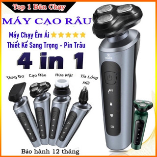 Máy Cạo Râu Đa Năng 9D Shaver 3 Lưỡi Kép Cực Êm, Dao Cạo Râu Điện Chống Nước IPX7 Nhỏ Gọn Tặng Kèm 6 Phụ Kiện Hot