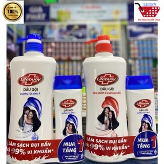 Dầu gội Lifebuoy 640g Tóc mềm mượt Tặng chai kèm chai nhỏ 140g