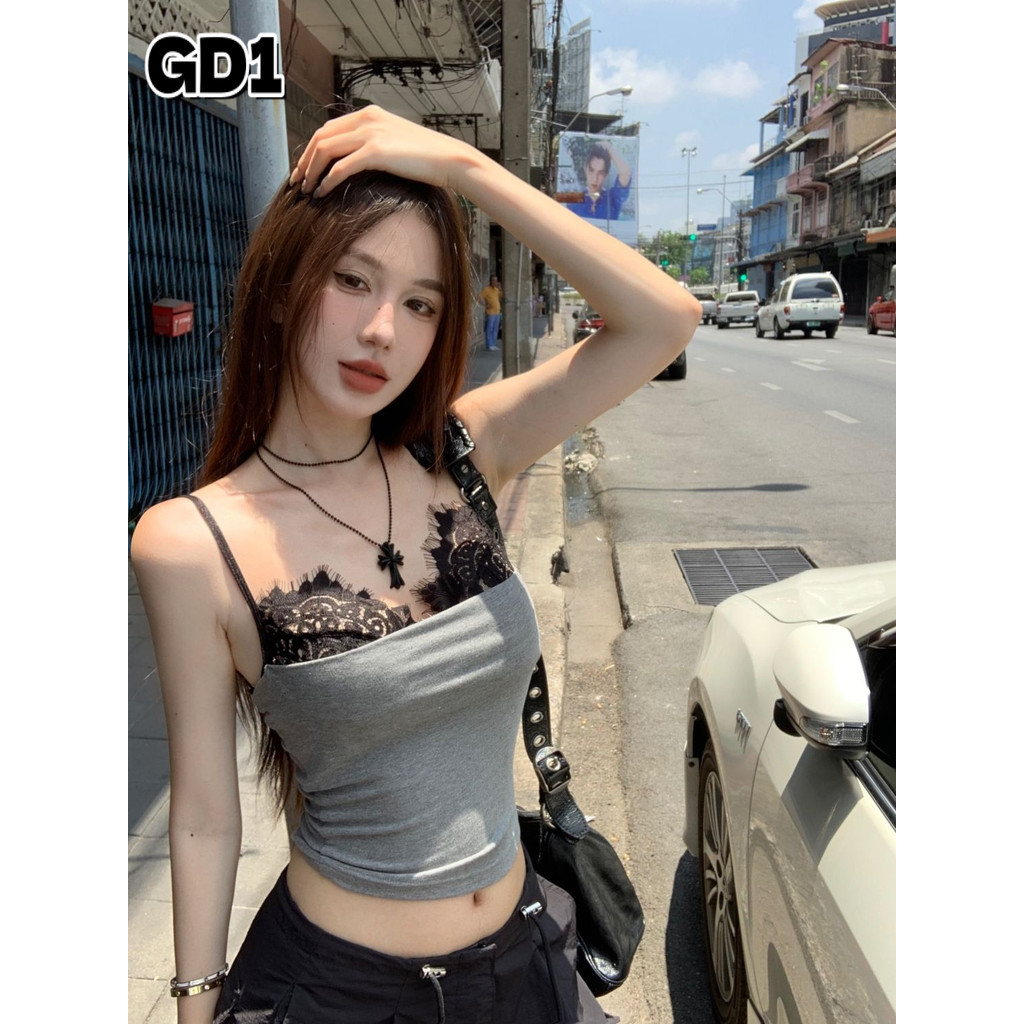 Girl's Paradise Áo 2 dây áo ba lỗ Thời trang hàn quốc Gợi cảm nhí nhảnh Thoải mái phong cách WBX24502Q7 19Z240506