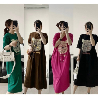 Váy Suông, Đầm Suông GẤU GREAT BEAR From Rộng , Dáng Dài Chất Cotton TTDSA0019