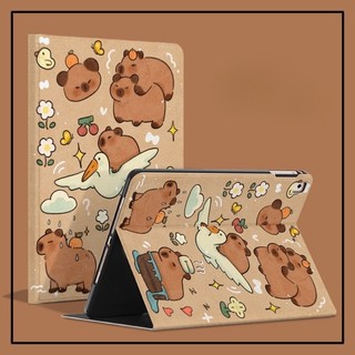 Ốp lưng capybara dễ thương cho ipad có khe cắm bút chì cho ipad pro 11 10.5 9.7 ốp lưng ipad air 1 2 3 4 5 vỏ ipad air4 / 5 10.9 ipad 9th 8th
