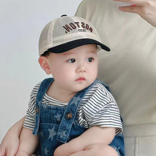 Mũ Bóng Chày Cho Bé Mùa Hè Mỏng Trẻ Em Mũ Full Lưới Gấu Mark Cap Bé Trai Bé Chống Nắng Mũ