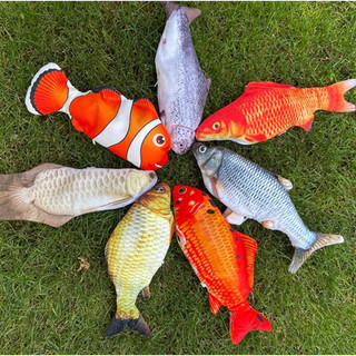 New Internet celebrity fish Plush electric toy Same fish simulated toy Electric swinging fish