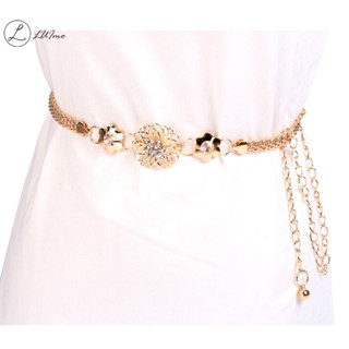 Luimo Thời Trang Thanh Lịch Kim Loại Thắt Lưng Dây Xích Vàng Khóa Cơ Thể Dây Xích Đầm Thắt Lưng * Bán Chạy