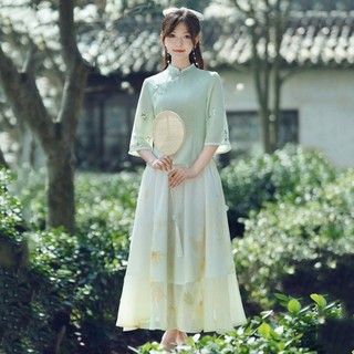 Sườn xám sườn xám cách tân sườn xám trung hoa áo sườn xám sườn xám dài qua gối váy tỷ tỷ trung quốc sườn sám sườn xám cổ trang sường xám hanfu váy cách tân sườn xám áo sườn xám cách tân trung hoa
