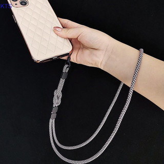 Dây treo cổ dài KTS Dây buộc điện thoại di động dệt tay Dây buộc mạnh mẽ và dài có thể điều chỉnh Dây buộc sử dụng kép Điện thoại Mặt dây chuyền chống thất lạc