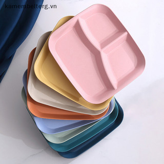 Kam Thực Phẩm Salad Trái Cây Chia Đĩa Ba Lưới Phương Tây Ngăn Đĩa Ăn kiêng Đĩa Ăn Khay Thực Phẩm Nhà Bếp Đồ Ăn VN
