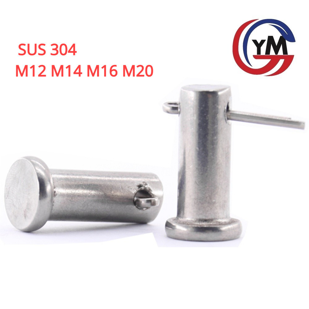 [Ymh1] M12/M14/M16/M20 Trục gài chốt chẻ, chốt định vị bắt chốt chẻ，Chốt chẻ  inox 304