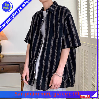 Paulweekend hợp thời trang đẹp trai ice silk áo sơ mi cam đỏ đen, kaki m-3xl