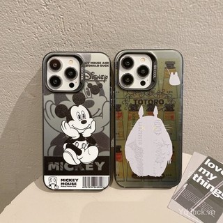 Màu Xám Hàng Xóm Của Tôi Totoro Mickey Hoạt Hình Sốc Ốp Lưng Điện Thoại Thích Hợp Cho iPhone 15 14 11 12 13 Pro Max 14plus 15promax X XS XR XSMAX 12pro 13pro 7 8plus Vỏ PT7Y