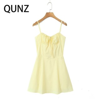 Qunz Thời Trang Xương Cá Tự Nuôi Dưỡng Dây Rút Dây Buộc Đầm Gợi Cảm 9615