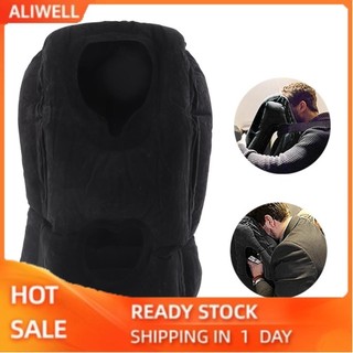 HEEPDD Pillow Portable Folding Inflatable Travel Home Airplane Sleeping Office Napping Rest Pillows Soft