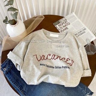 Phiên Bản Hàn Quốc Đơn Giản Rời Thời Trang Phù Hợp Với Cổ Tròn In Hình Cotton Nguyên Chất Hình Ảnh Tay Ngắn T-