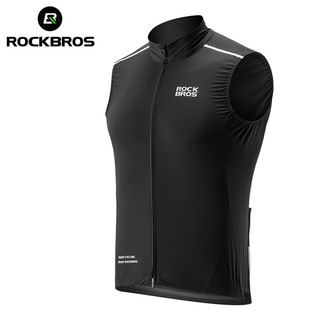 Rockbros đi xe đạp áo lưới gió thoáng khí nhanh khô xe đạp áo khoác không tay phản quang chống gió áo unisex