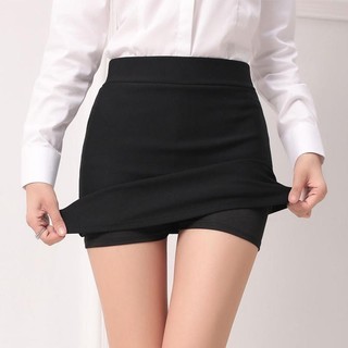 Váy quấn phẳng với vải co giãn và quần short an toàn