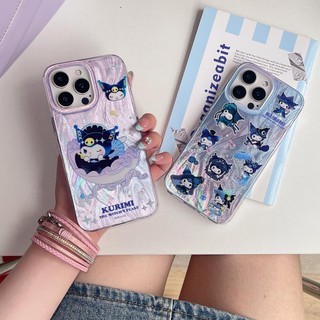 Ốp lưng cứng Tương thích với iPhone 12 12Pro 12ProMax 13 13Pro 13ProMax 14 14Pro 14ProMax 15 15Pro 15ProMax Kuromi Witch Pattern Case