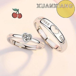 Xuanxiang) CHERRYKOKO Bộ 2 Nhẫn Trái Tim Cho Cặp Đôi