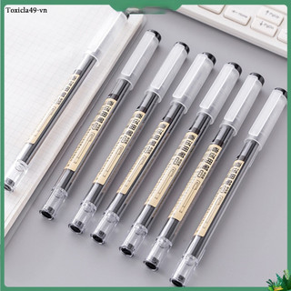 Toxicla49 Bất Ngờ 2 miếng 05mm bút mịn đầu ra mực tay cầm thoải mái bút viết mịn giảm áp lực văn phòng bút gel