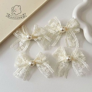 🥟ice🥟Vintage Ren Nơ Cá Mập Kẹp Tóc Nữ Kẹp Tóc Dây Buộc Tóc